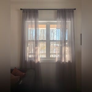 Xtra large grey sheer curtains very long